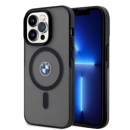 iPhone 14 Pro Max Kılıf BMW M-safe Şarj Özellikli Transparan Logolu İmza Dizayn Kapak