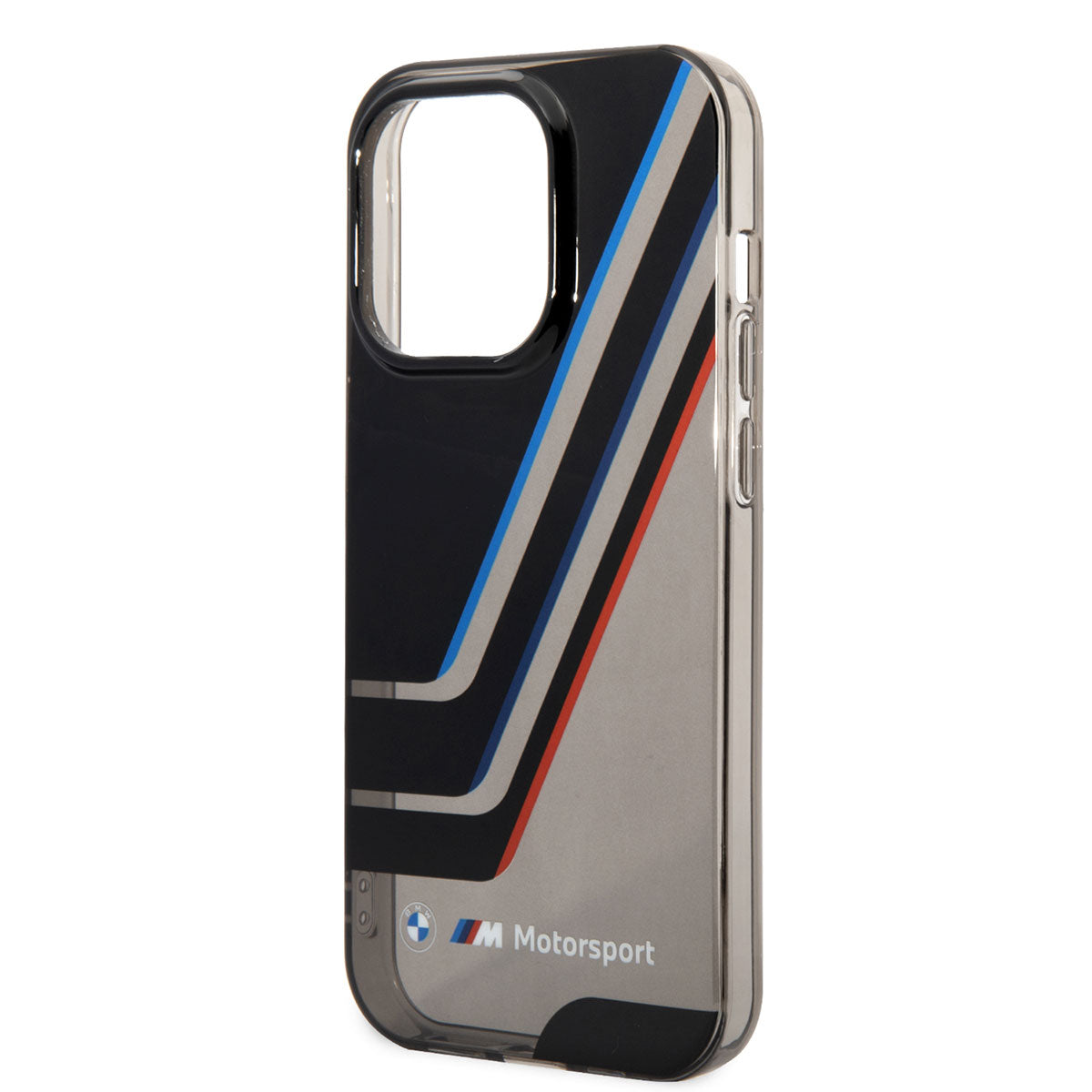 iPhone 14 Pro Max Kılıf BMW Orjinal Lisanslı Yarı Transparan Çizgili Dizayn Kapak