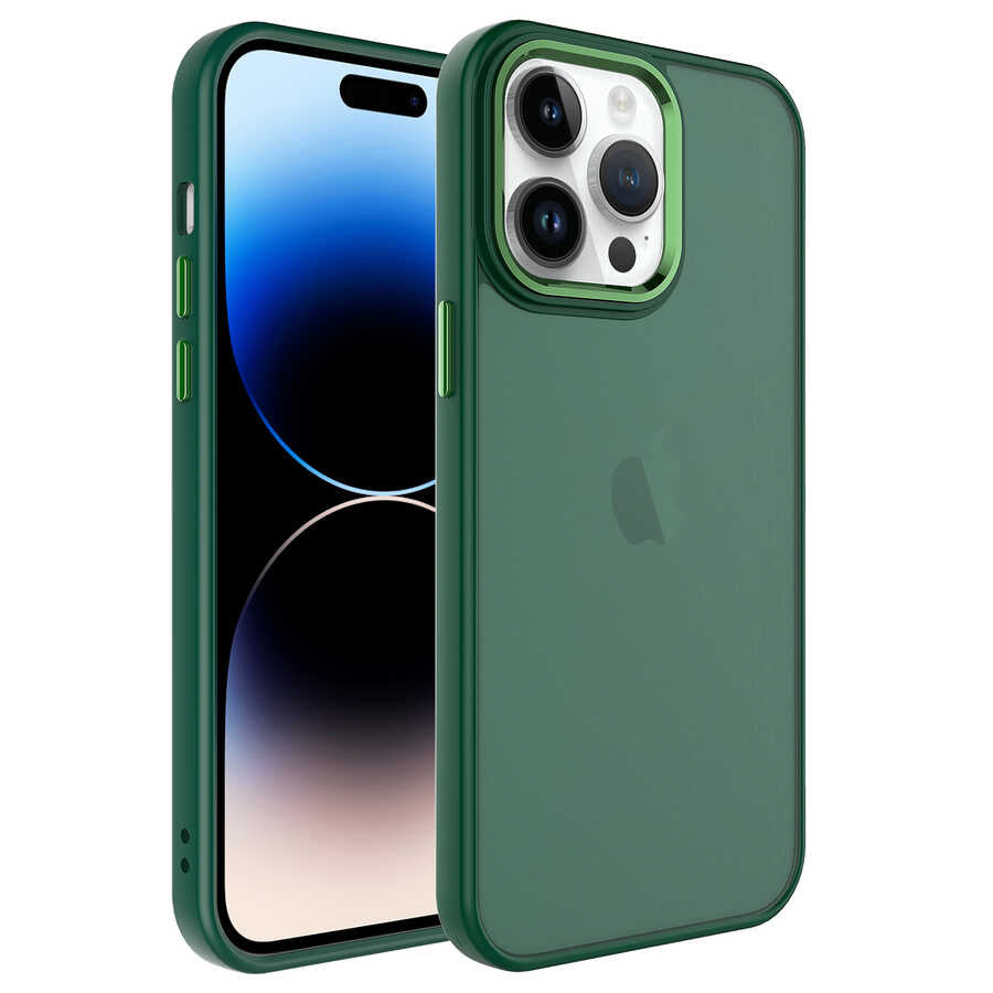 Apple iPhone 14 Pro Max Kılıf Buzlu Sert PC Zore May Kapak