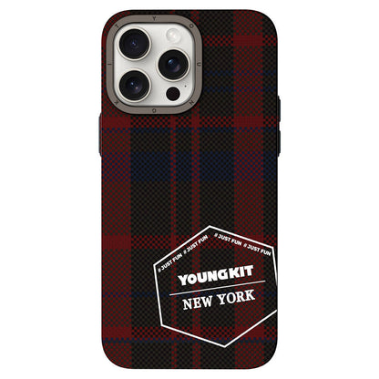 iPhone 14 Pro Max Kılıf Ekose Desenli Youngkit Gezhi Serisi Kapak
