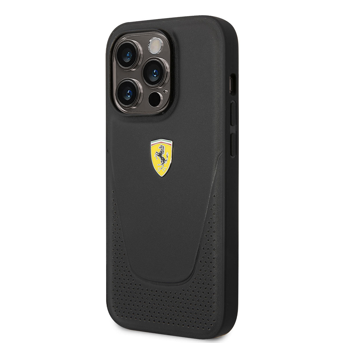 iPhone 14 Pro Max Kılıf Ferrari Deri Delikli Dizayn Kapak