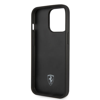 iPhone 14 Pro Max Kılıf Ferrari Deri Sarı Noktalı Dizayn Kapak
