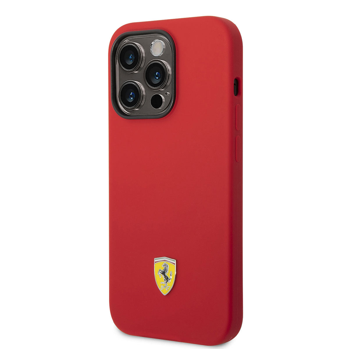 iPhone 14 Pro Max Kılıf Ferrari M-safe Şarj Özellikli Silikon Metal Logo Dizayn Kapak