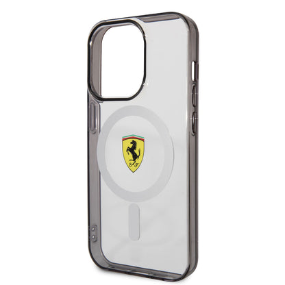 iPhone 14 Pro Max Kılıf Ferrari M-safe Şarj Özellikli Transparan Dizayn Kapak
