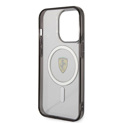 iPhone 14 Pro Max Kılıf Ferrari M-safe Şarj Özellikli Transparan Dizayn Kapak