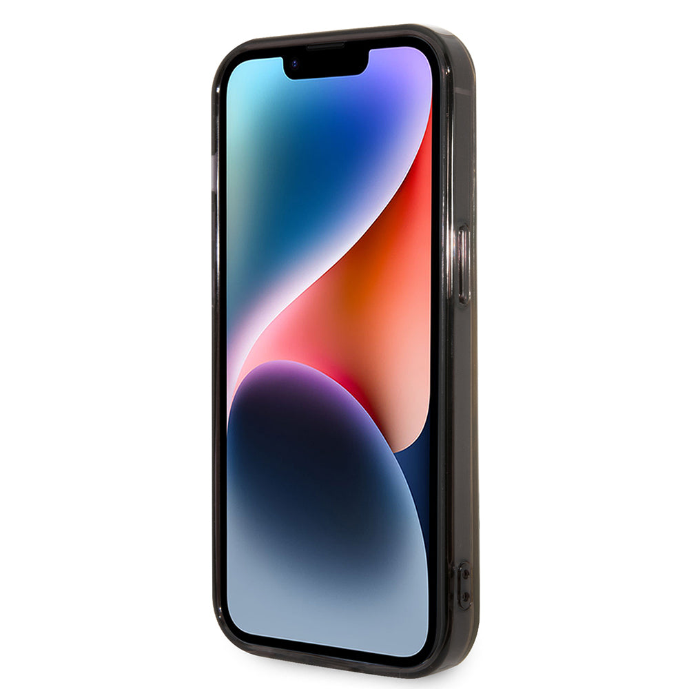 iPhone 14 Pro Max Kılıf Ferrari M-safe Şarj Özellikli Yarı Transparan Dizayn Kapak