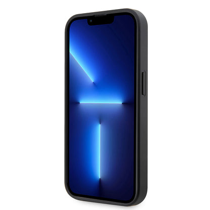 iPhone 14 Pro Max Kılıf Ferrari Orjinal Lisanlı Klasik Metal Logolu Delikli Standlı Deri Kapak