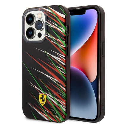 iPhone 14 Pro Max Kılıf Ferrari Orjinal Lisanslı Baskı Logolu Çimen Desenli Kapak