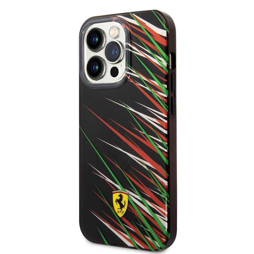 iPhone 14 Pro Max Kılıf Ferrari Orjinal Lisanslı Baskı Logolu Çimen Desenli Kapak