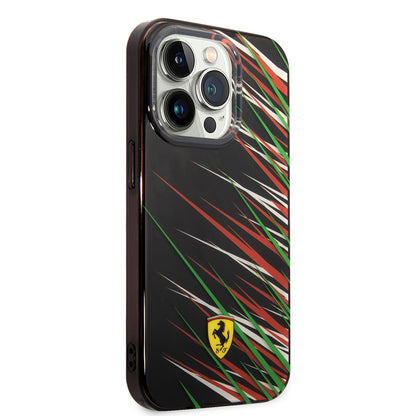iPhone 14 Pro Max Kılıf Ferrari Orjinal Lisanslı Baskı Logolu Çimen Desenli Kapak