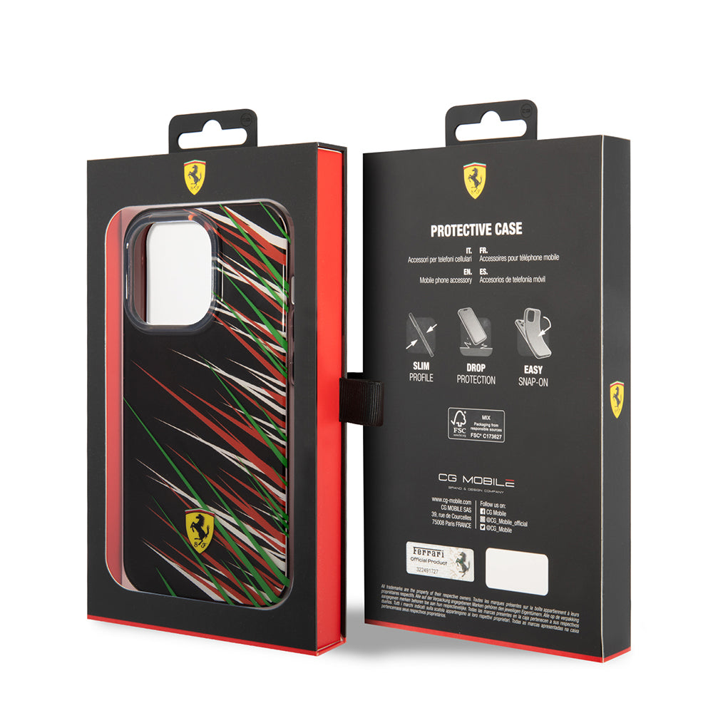 iPhone 14 Pro Max Kılıf Ferrari Orjinal Lisanslı Baskı Logolu Çimen Desenli Kapak