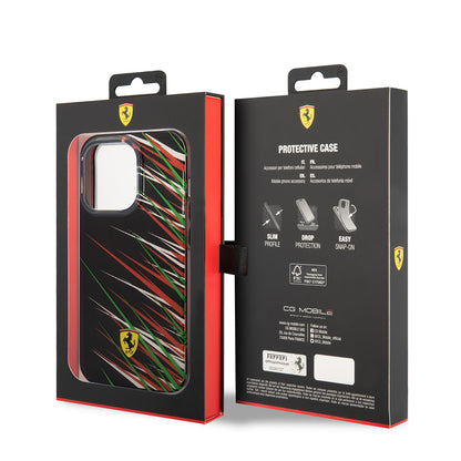 iPhone 14 Pro Max Kılıf Ferrari Orjinal Lisanslı Baskı Logolu Çimen Desenli Kapak