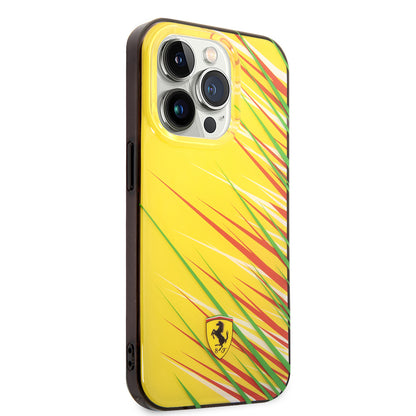iPhone 14 Pro Max Kılıf Ferrari Orjinal Lisanslı Baskı Logolu Çimen Desenli Kapak