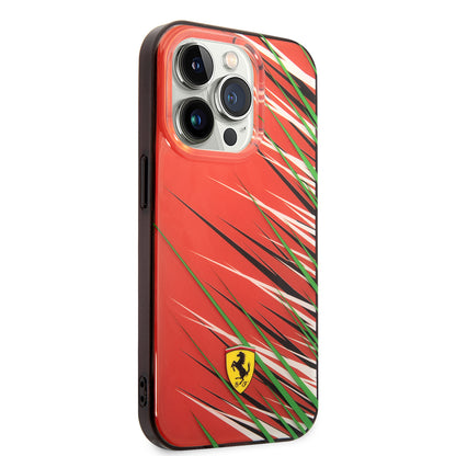 iPhone 14 Pro Max Kılıf Ferrari Orjinal Lisanslı Baskı Logolu Çimen Desenli Kapak