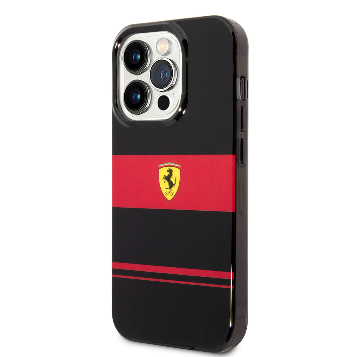 iPhone 14 Pro Max Kılıf Ferrari Orjinal Lisanslı M-safe Şarj Özellikli Yatay Çizgili Dizayn Kapak
