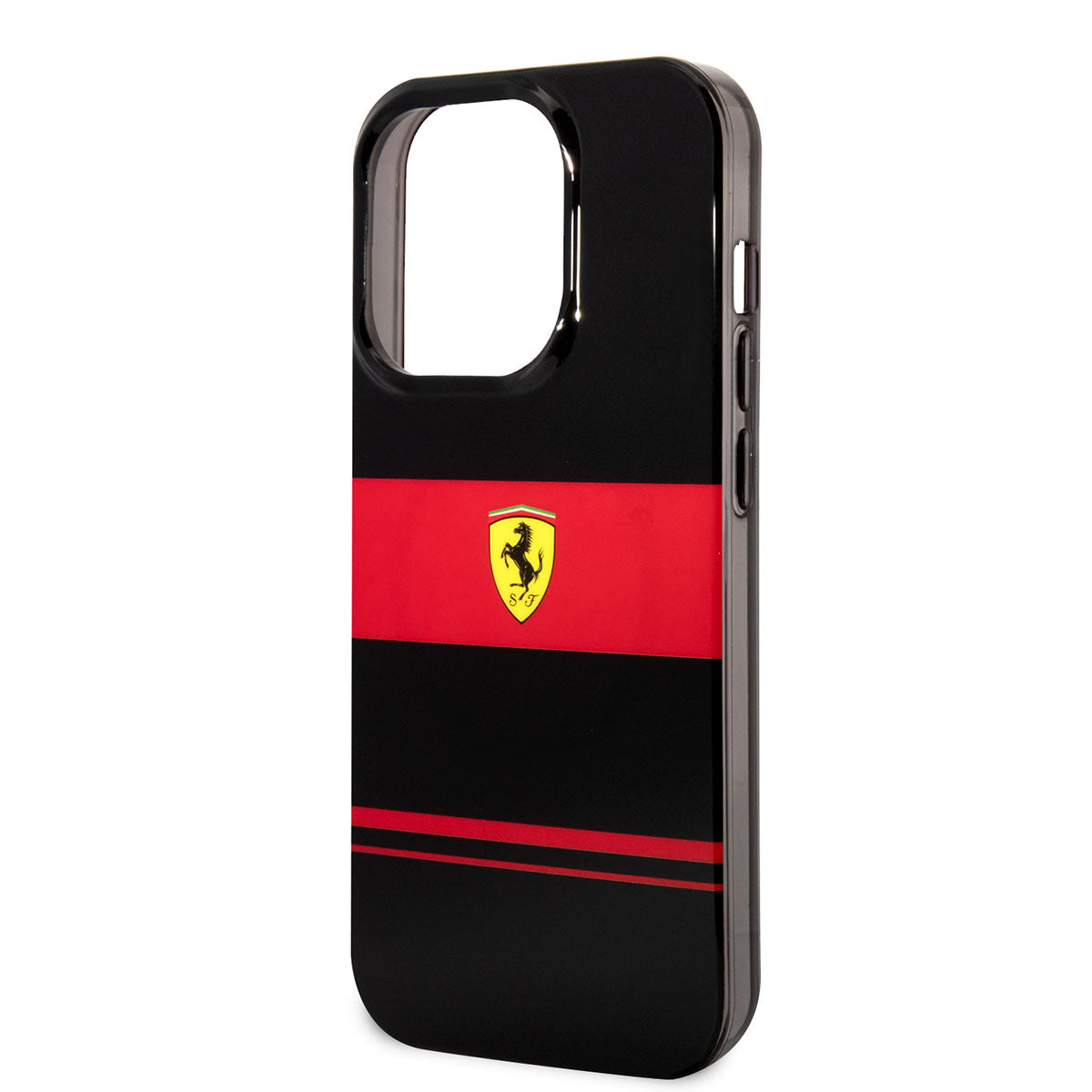 iPhone 14 Pro Max Kılıf Ferrari Orjinal Lisanslı M-safe Şarj Özellikli Yatay Çizgili Dizayn Kapak