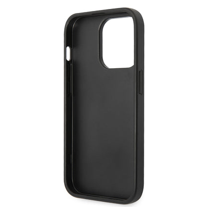 iPhone 14 Pro Max Kılıf Ferrari Orjinal Lisanslı Metal Logolu Deri Delikli Dikişli Dizayn Kapak