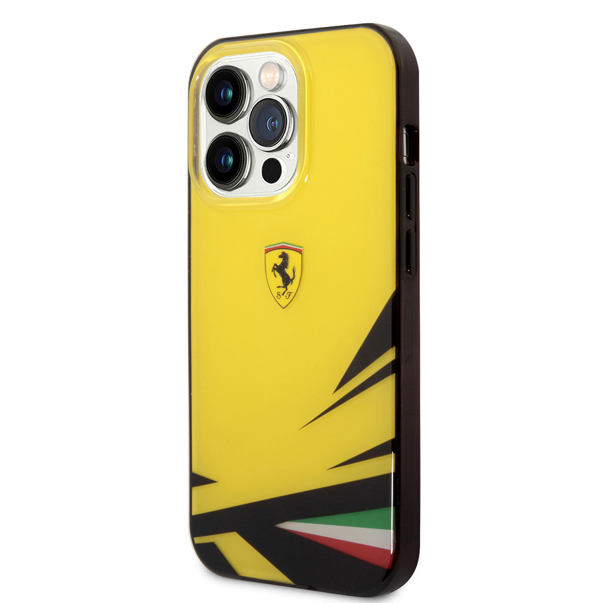 iPhone 14 Pro Max Kılıf Ferrari Sarı İtalyan Bayrak Baskılı Dizayn Kapak