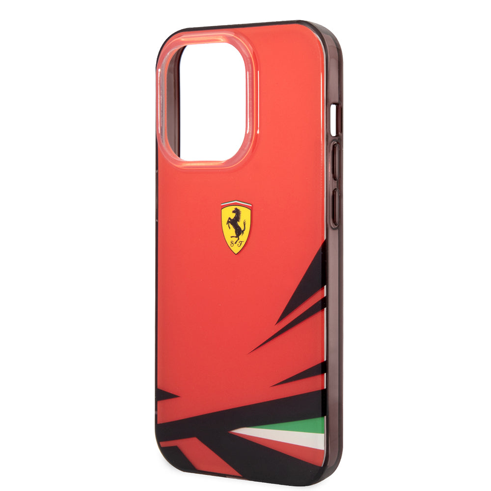 iPhone 14 Pro Max Kılıf Ferrari Sarı İtalyan Bayrak Baskılı Dizayn Kapak