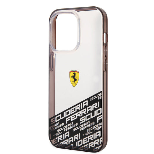 iPhone 14 Pro Max Kılıf Ferrari Transparan Alt Kısım Baskılı Dizayn Kapak
