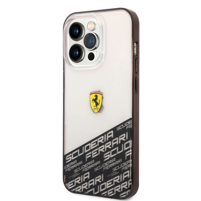 iPhone 14 Pro Max Kılıf Ferrari Transparan Alt Kısım Baskılı Dizayn Kapak