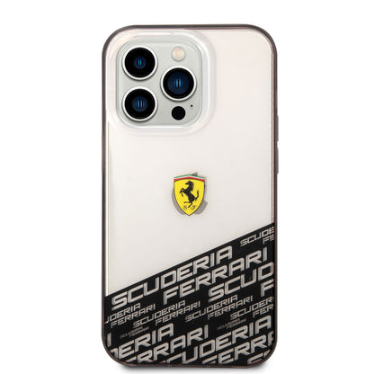 iPhone 14 Pro Max Kılıf Ferrari Transparan Alt Kısım Baskılı Dizayn Kapak