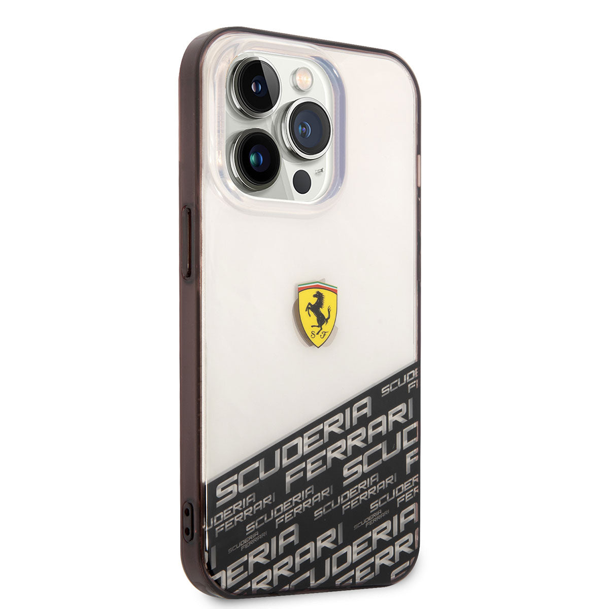 iPhone 14 Pro Max Kılıf Ferrari Transparan Alt Kısım Baskılı Dizayn Kapak