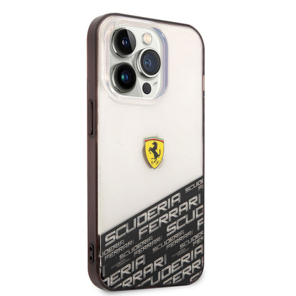 iPhone 14 Pro Max Kılıf Ferrari Transparan Alt Kısım Baskılı Dizayn Kapak