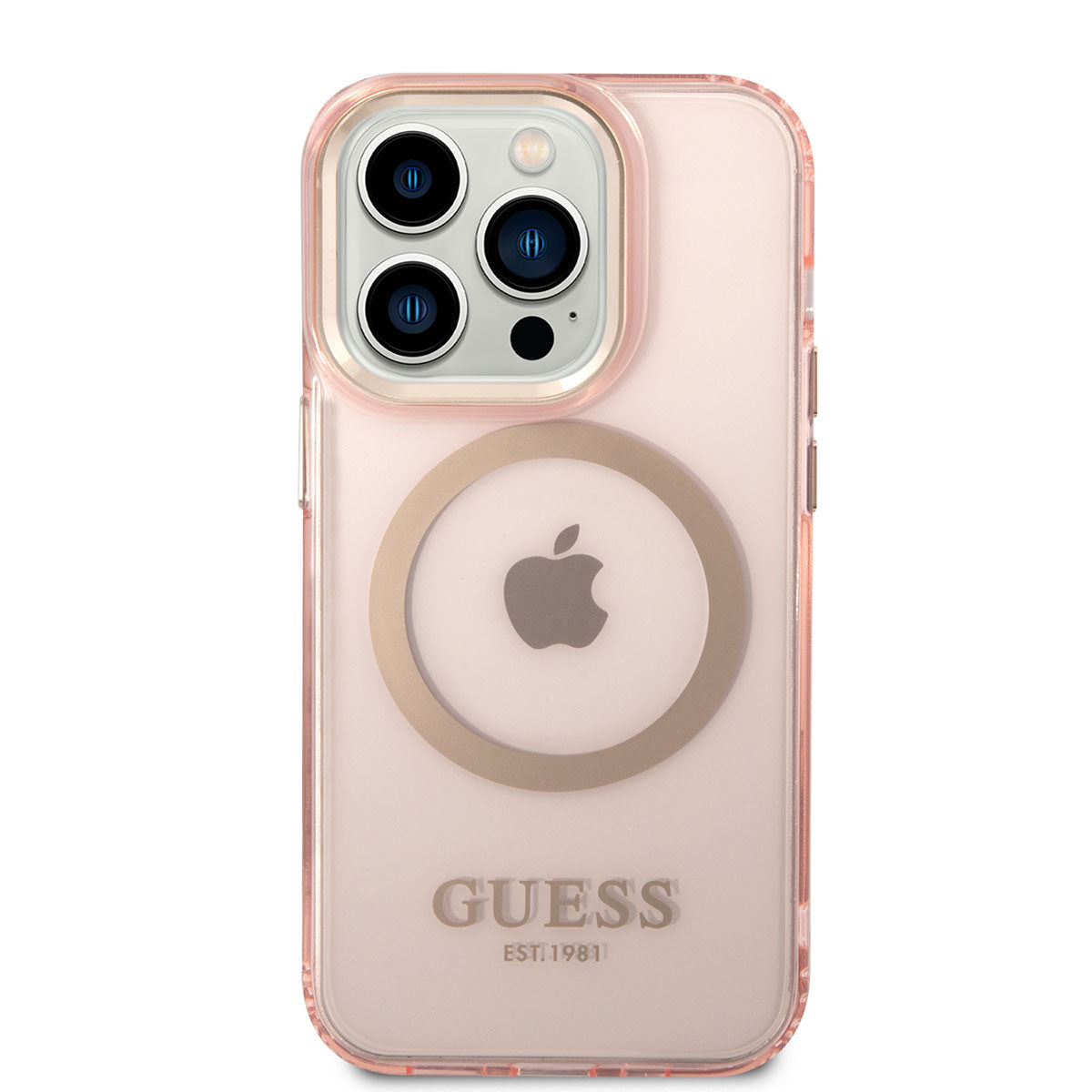 Apple iPhone 14 Pro Max Kılıf GUESS M-safe Şarj Özellikli Airbagli Dizayn Kapak