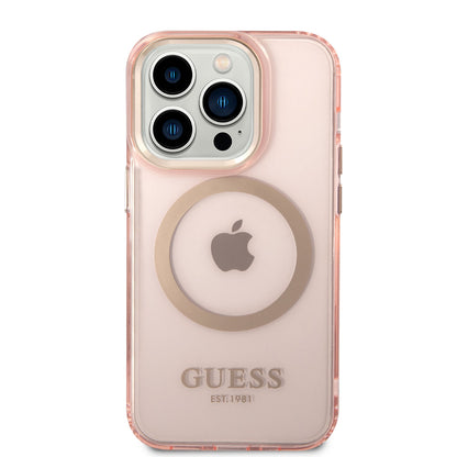 iPhone 14 Pro Max Kılıf GUESS M-safe Şarj Özellikli Airbagli Dizayn Kapak