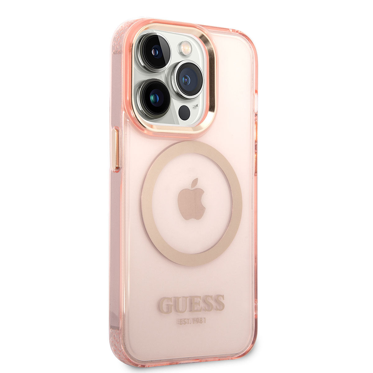 Apple iPhone 14 Pro Max Kılıf GUESS M-safe Şarj Özellikli Airbagli Dizayn Kapak