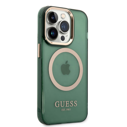 iPhone 14 Pro Max Kılıf GUESS M-safe Şarj Özellikli Airbagli Dizayn Kapak