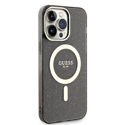 iPhone 14 Pro Max Kılıf GUESS M-safe Şarj Özellikli Glitter Kapak