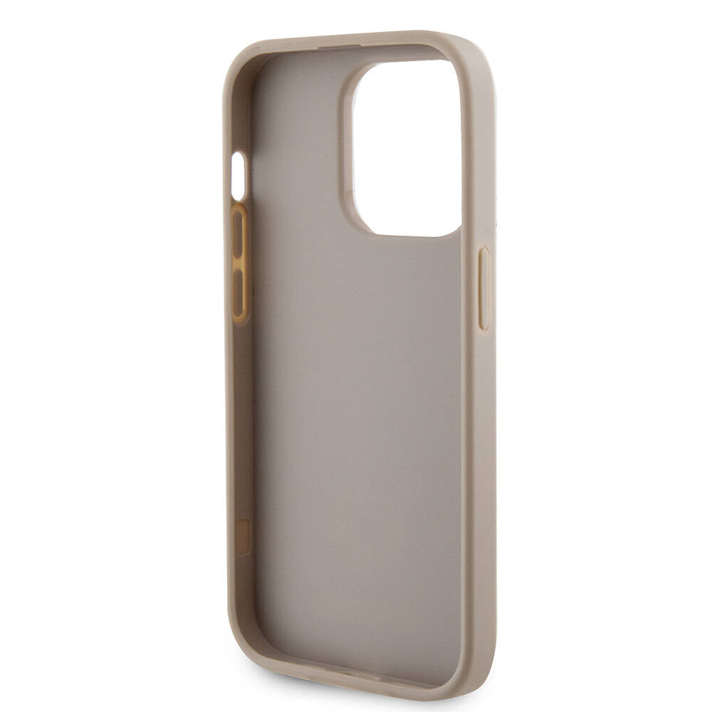 iPhone 14 Pro Max Kılıf Guess Orjinal Lisanslı Deri 4G Metal Logo Strass Kapak