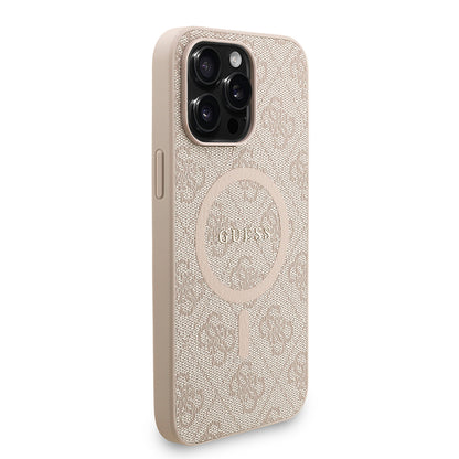 iPhone 14 Pro Max Kılıf Guess Orjinal Lisanslı M-safe Şarj Özellikli PU Deri Bilek Askı İpli Yazı Logolu Kapak