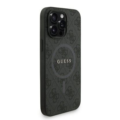 iPhone 14 Pro Max Kılıf Guess Orjinal Lisanslı M-safe Şarj Özellikli PU Deri Bilek Askı İpli Yazı Logolu Kapak