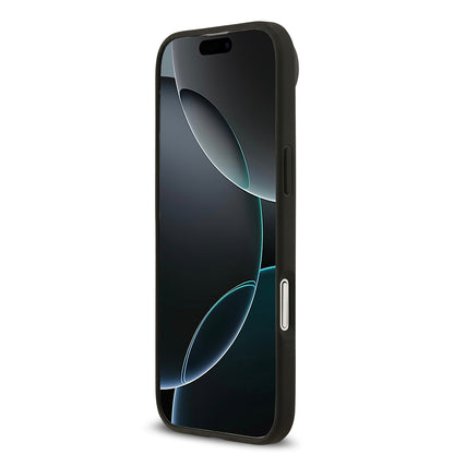 iPhone 17 Air Kılıf Guess Orjinal Lisanslı M-safe Şarj Özellikli Taneli Çiçek Tasarımlı Metal Yazı Logolu Kapak