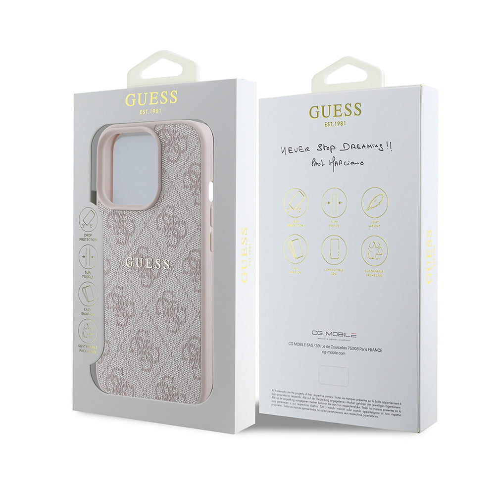 iPhone 14 Pro Max Kılıf Guess Orjinal Lisanslı M-safe Şarj Özellikli 4G Desen Yazı Logolu Kapak