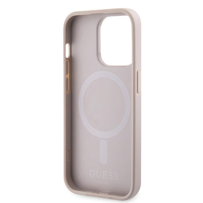 iPhone 14 Pro Max Kılıf Guess Orjinal Lisanslı M-safe Şarj Özellikli 4G Şerit Tasarımlı Printed Kapak