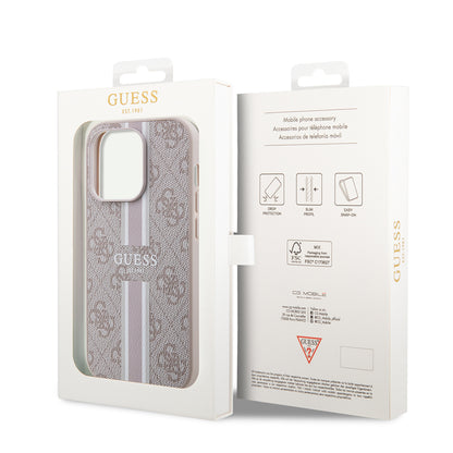 iPhone 14 Pro Max Kılıf Guess Orjinal Lisanslı M-safe Şarj Özellikli 4G Şerit Tasarımlı Printed Kapak