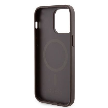 iPhone 14 Pro Max Kılıf Guess Orjinal Lisanslı M-safe Şarj Özellikli 4G Şerit Tasarımlı Printed Kapak