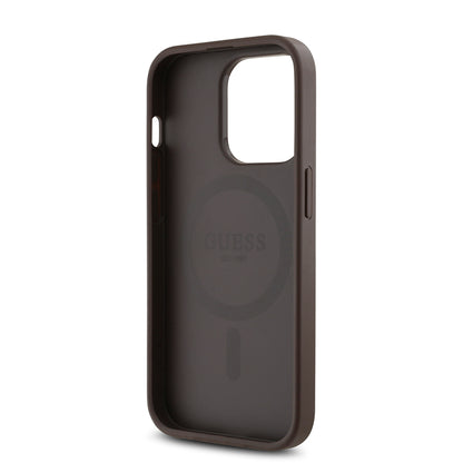 iPhone 14 Pro Max Kılıf Guess Orjinal Lisanslı M-safe Şarj Özellikli Gül Baskılı 4G Desenli Yazı Logolu Kapak