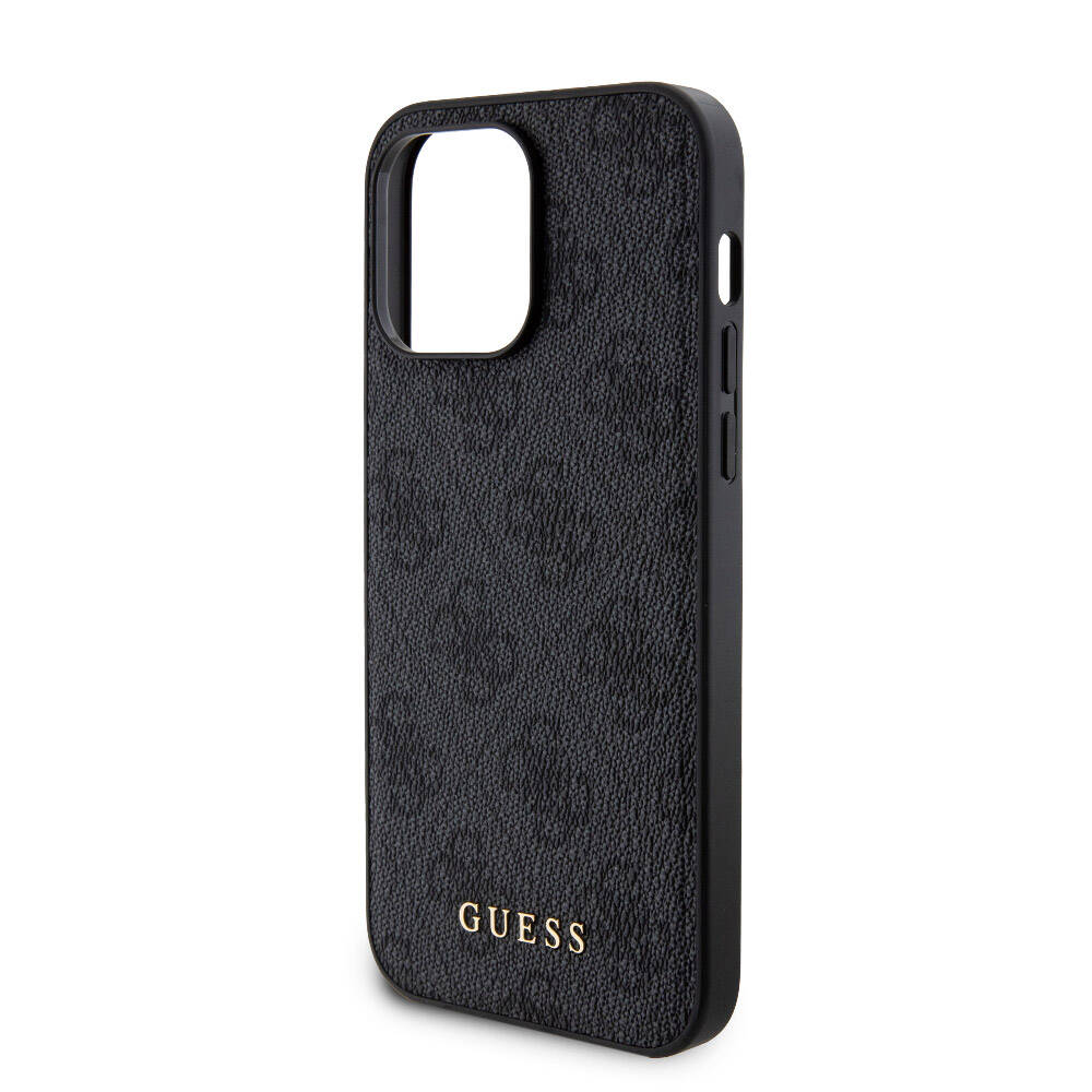 iPhone 14 Pro Max Kılıf Guess Orjinal Lisanslı M-safe Şarj Özellikli Yazı Logolu 4G Desenli Kapak + Powerbank 5000mAh 2in1 Set