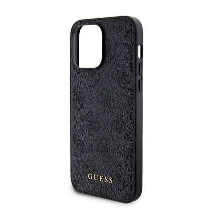 iPhone 14 Pro Max Kılıf Guess Orjinal Lisanslı M-safe Şarj Özellikli Yazı Logolu 4G Desenli Kapak + Powerbank 5000mAh 2in1 Set