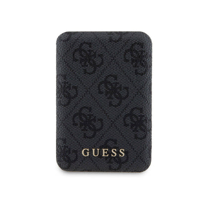 iPhone 14 Pro Max Kılıf Guess Orjinal Lisanslı M-safe Şarj Özellikli Yazı Logolu 4G Desenli Kapak + Powerbank 5000mAh 2in1 Set