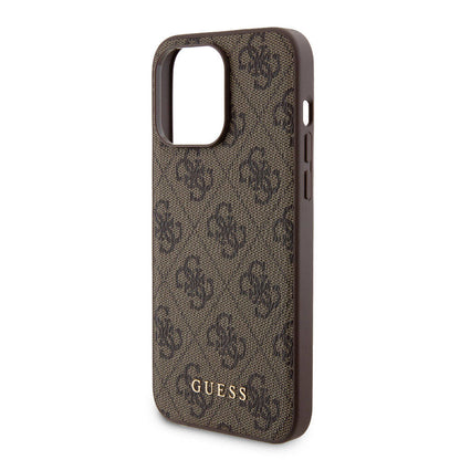 iPhone 14 Pro Max Kılıf Guess Orjinal Lisanslı M-safe Şarj Özellikli Yazı Logolu 4G Desenli Kapak + Powerbank 5000mAh 2in1 Set