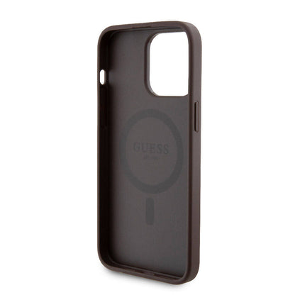 iPhone 14 Pro Max Kılıf Guess Orjinal Lisanslı M-safe Şarj Özellikli Yazı Logolu 4G Desenli Kapak + Powerbank 5000mAh 2in1 Set