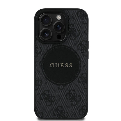 iPhone 14 Pro Max Kılıf Guess Orjinal Lisanslı M-safe Şarj Özellikli Yazı Logolu Circle Classic Kapak