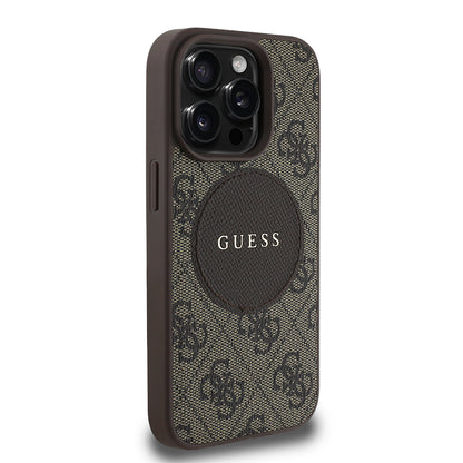 iPhone 14 Pro Max Kılıf Guess Orjinal Lisanslı M-safe Şarj Özellikli Yazı Logolu Circle Classic Kapak