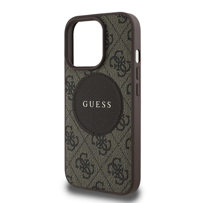iPhone 14 Pro Max Kılıf Guess Orjinal Lisanslı M-safe Şarj Özellikli Yazı Logolu Circle Classic Kapak